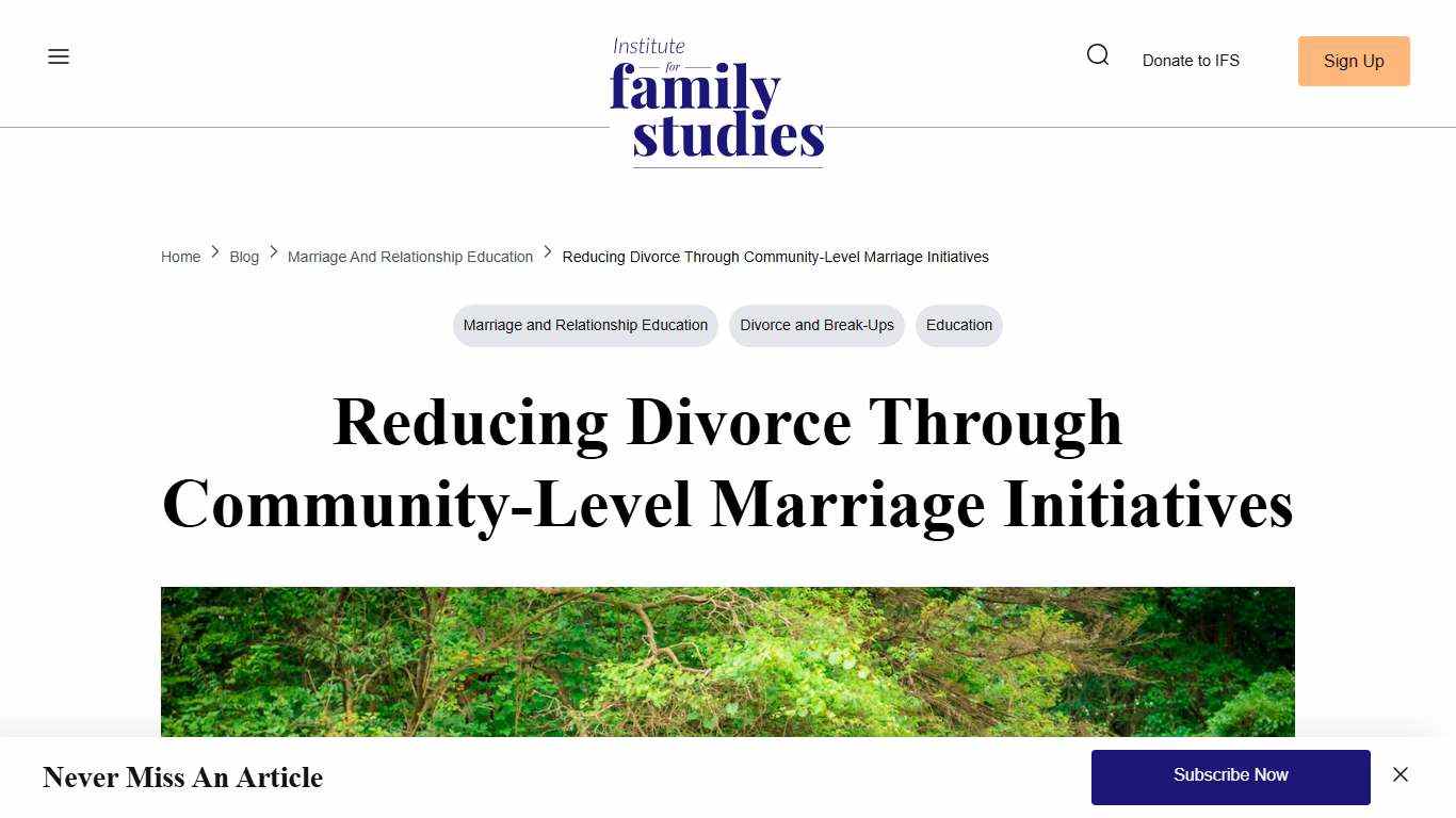 Reducing Divorce Through Community-Level Marriage Initiatives | Institute for Family Studies